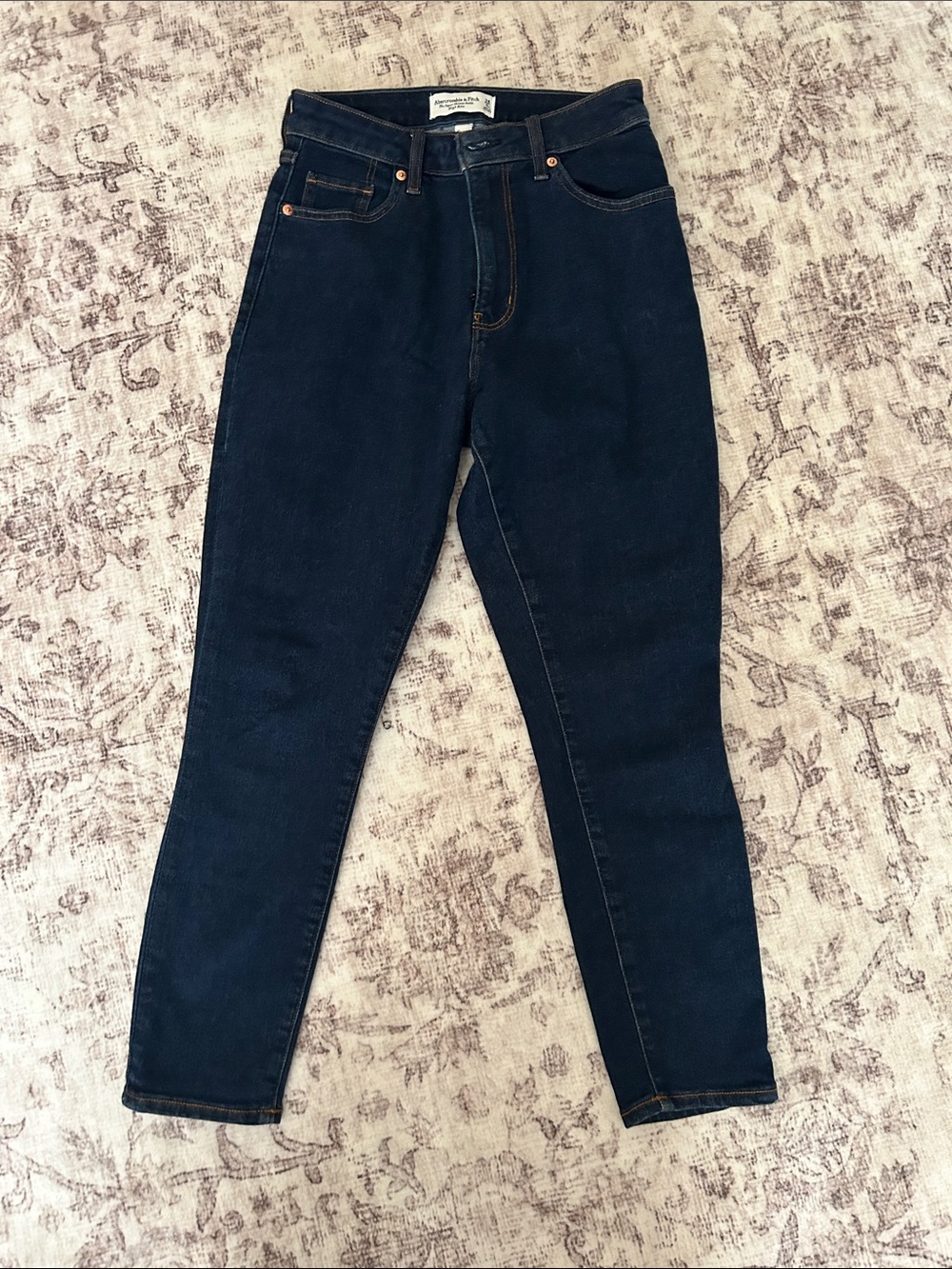 Abercrombie & Fitch Dark Indigo High-Rise Jeans